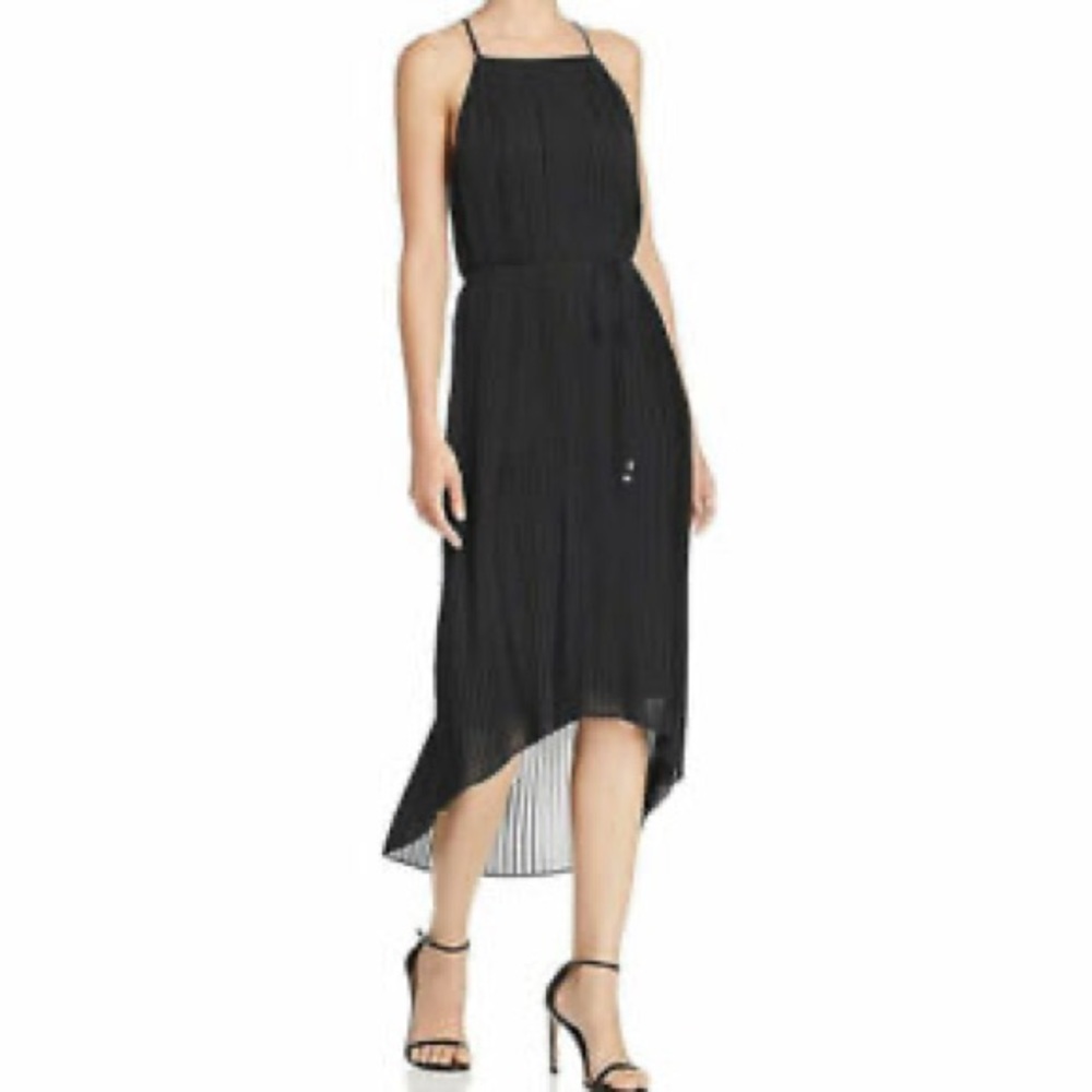 Sam Edelman black pleated midi dress